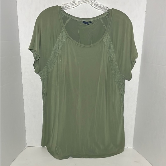 Kaari Blue Tops - Kaari Blue Green Dolman Sleeve Relaxed Tee